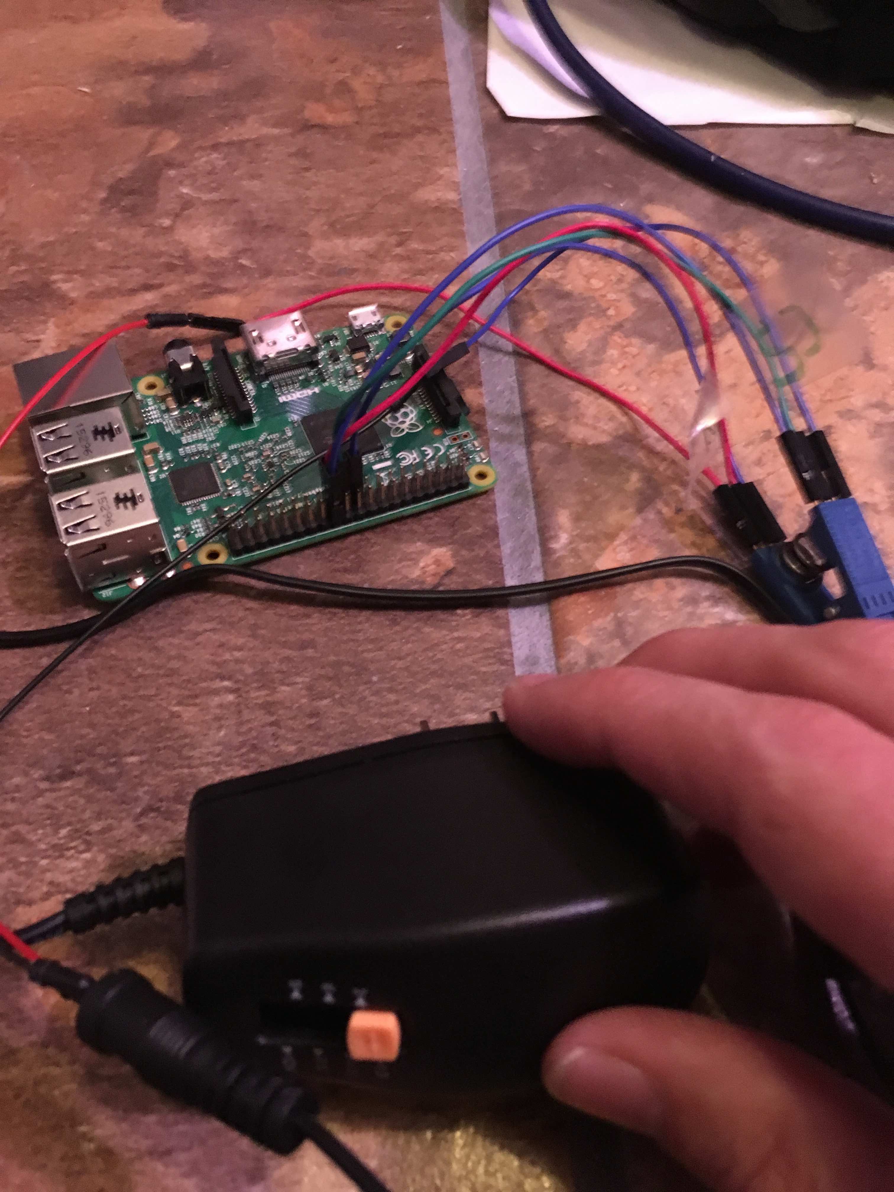 Raspberry PI wired to chip clip